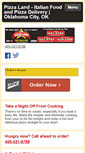 Mobile Screenshot of pizzalandoklahomacity.com